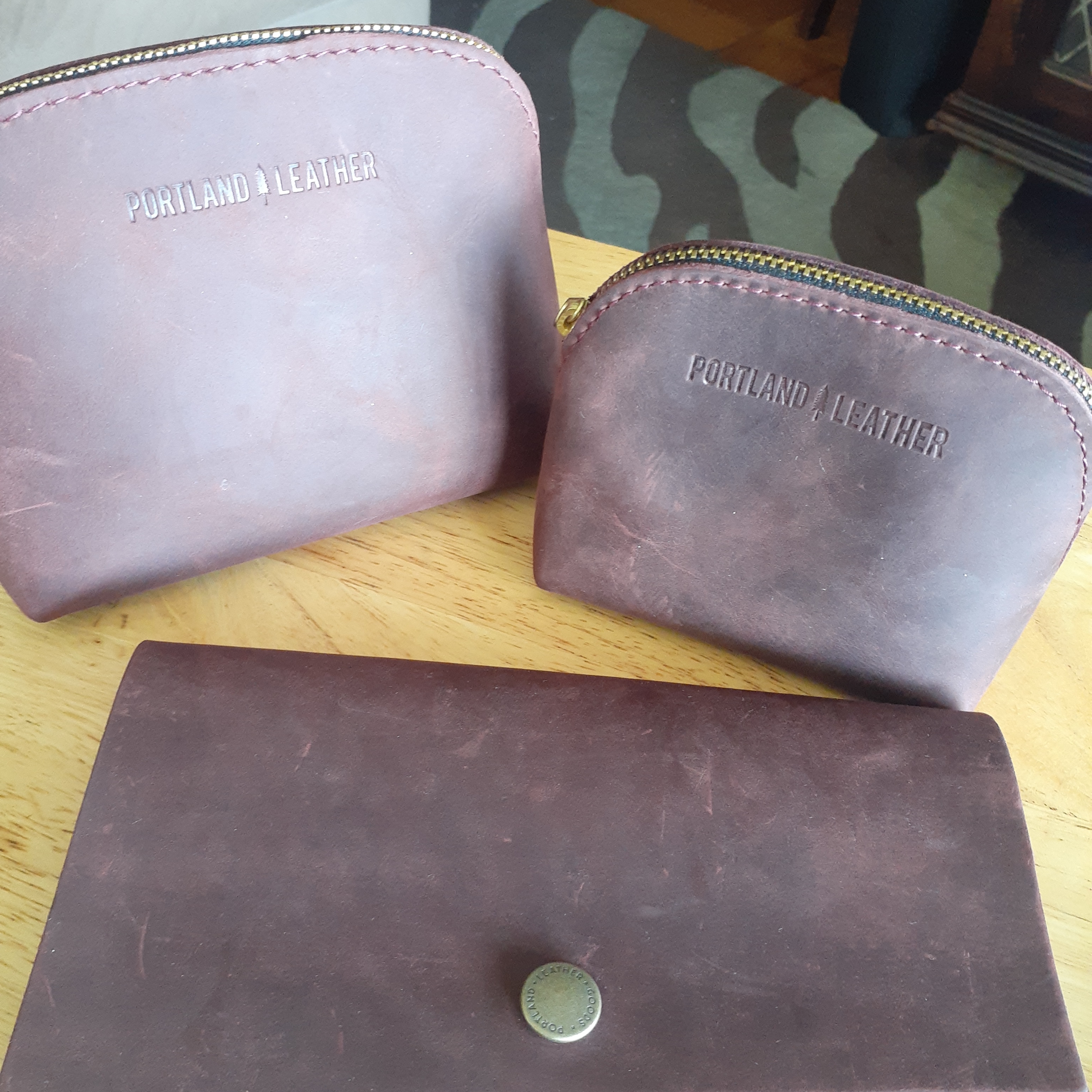 Portland Leather Ladies Rich Merlot Accessory Set